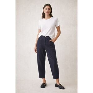 Pilcro Anthropologie Barrel Pants Size 30 Utility Cropped Charcoal Gray